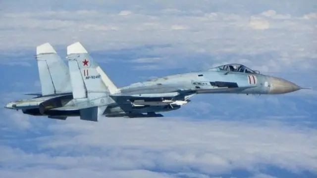 jet tempur Rusia di langit perbatasan